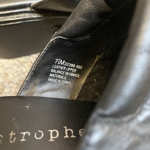 Mules Women 7.5 EU 38 Black Leather Platform Clogs Retro 70s Hippie Grunge - Picture 5 of 7